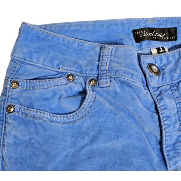 Cache Contour Collection Pants Blue Womens 8 Flare Leg - Picture 6 of 11